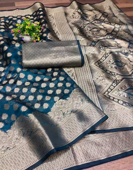 ORGAZA BANARSI JACQUARD SILK SAREE