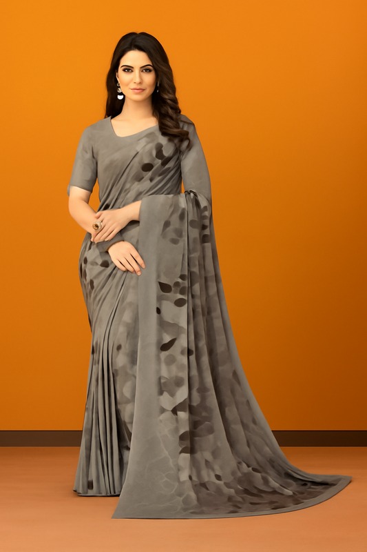 Daily Wear New Printed Georgette saree with Blouse Piece